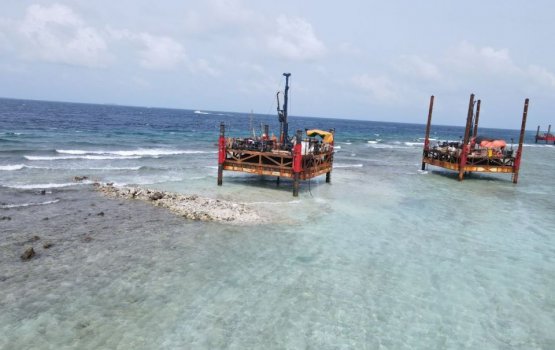 Villimale reef sustains damage during geotechnical survey