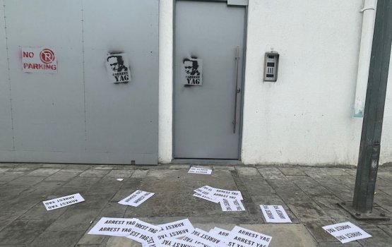 Graffiti sprayed on ex-President's house calling for his arrest