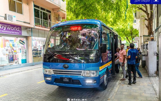 MTCC holds a trial run of RTL mini bus service in Male'