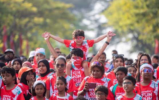Hulhumale gai baahvvaa Ooredoo fun run gai baiveri vumuge furusathu hulhuvaalifi 