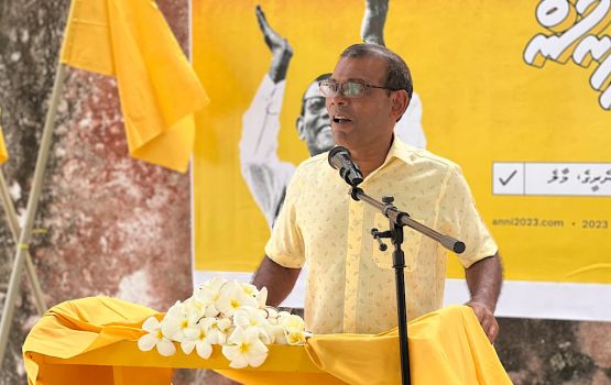 Thaketheege agu ufuligen dhanee sarukaarun MDP ge siyaasathuthakaa dhurah jehumun: Raees Nasheed