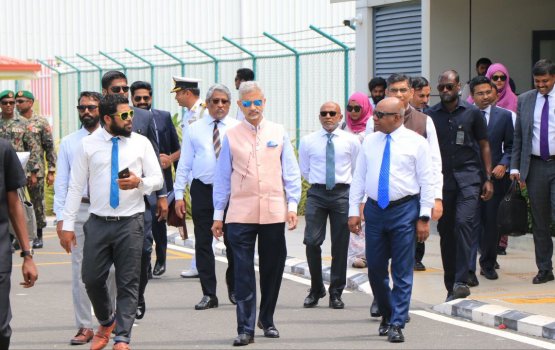 Indian FM lands in Maldives to inaugurate Hanimaadhoo project 