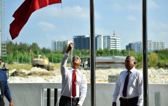 President opens Umar Zahir Office Building in Hulhumale'