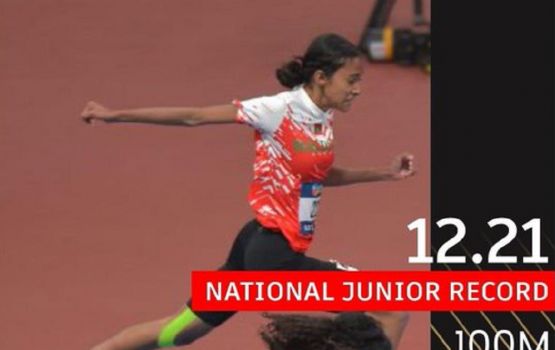 100 meter dhuvumugai Shamha hedhi record Ru'ya muguraalaifi