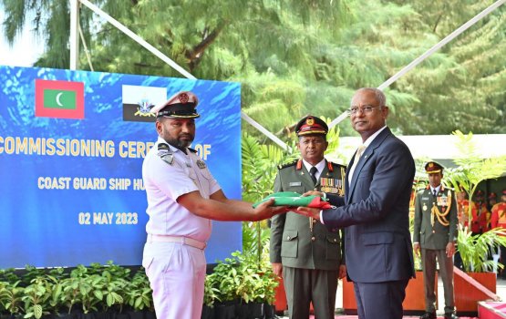 President commissions offshore petrol vessel donated by India