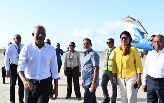 President departs to Shaviyani Atoll for his campaign