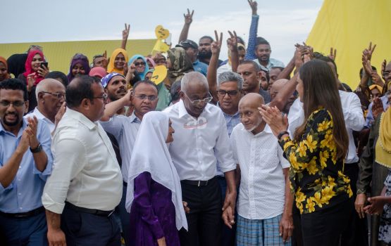Miadhu Raees Solih aai raees Nasheed ves campaign ah Addu ah vadai gannavanee