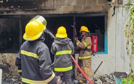 Fire engulfs Maafannu House Plaza