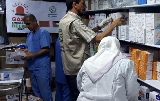 Dhivehinge ehee gai Gaza ge Indonasian hospital ah muhinmu beys thakaai aalaaiythakeh hadhiyaa kohffi