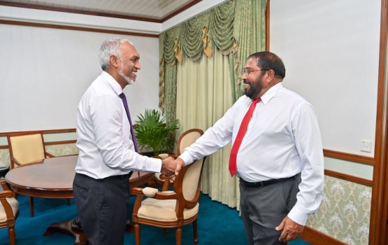 President Muizzu meets JP Leader Qasim