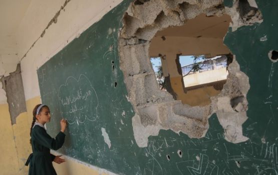 Israel in Gaza ge school thakaai university thah halaaku kohlaafaivaa goiy