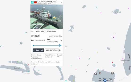 China 'research vessel' set to dock Male, India is watching!