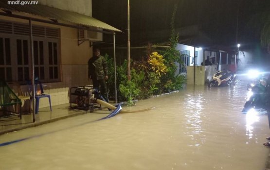Addu rain: More than 40 houses affected by the heavy downpour
