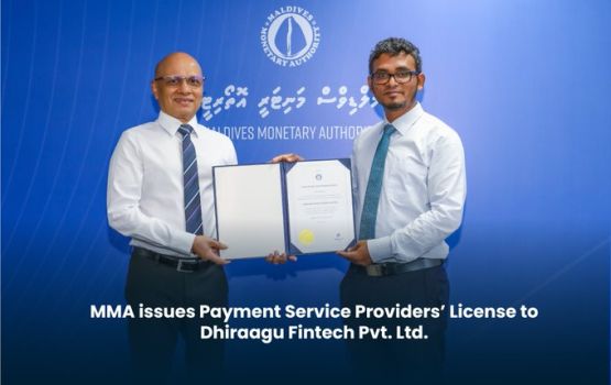 Dhiraagu Fintech ah payment hidhumaiy dhinumuge license dhookoffi