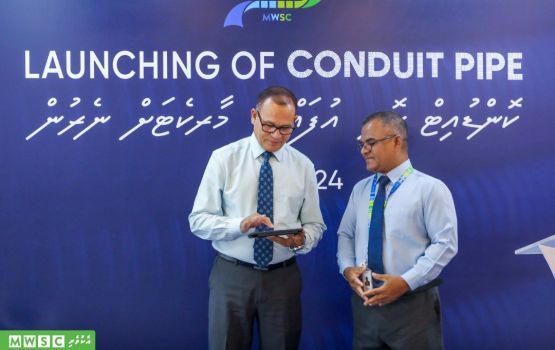 MWSC in raajjeygai mulhi alah condute pipe ufahdhaa baazaarah nerefi 