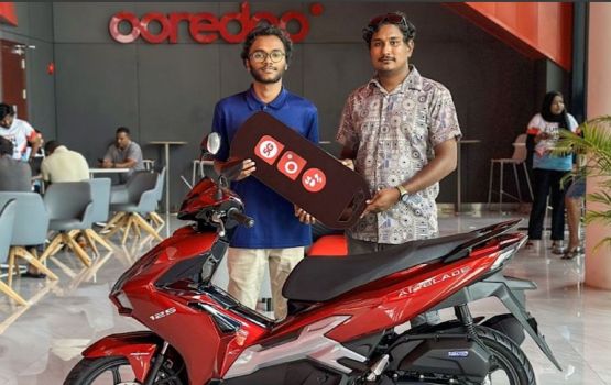 Ooredoo cycle promo: Akram ah libunee air blade 125 ge rathaai kalheh  