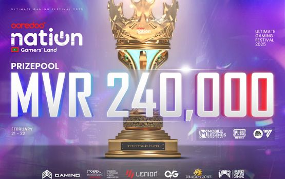 240,000 rufiyaage prize pool akaaeku Ooredoo ge ultimate gaming festival baahvanee