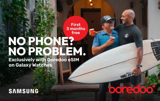 Anehkaaves Ooredoo ge faraathun raaje ah mulhin aa kameh: E-sim hidhumah samsug gadi ah
