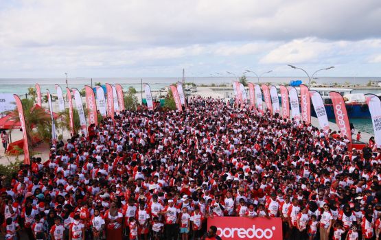 3000 ah vure gina baiverinnaa eku Ooredoo fun run Addu city 2025 ninmaalaifi