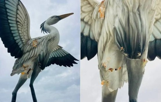 Huraa monument vandalized a week after unveiling