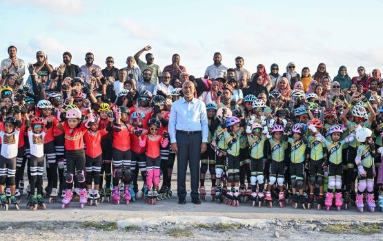 Male' usfasgandugai roller scating track adhi sckate board park eh tharahgee kuranee