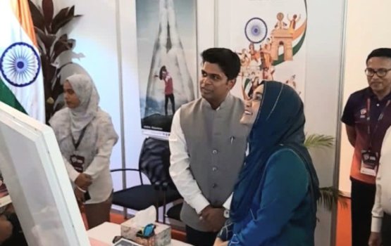First Lady Sajidha graces High Com of India stall at Vara Expo 25