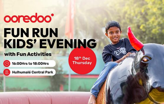 Maadhamaa haveeru Ooredoo fun run kudakudhinge haveeru Roboman aa eku baavvanee 