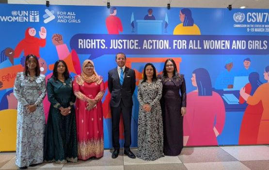 Alif dhaal ge Commission of the statusof women ge member kamuge dhauru Raajje in fashaifi