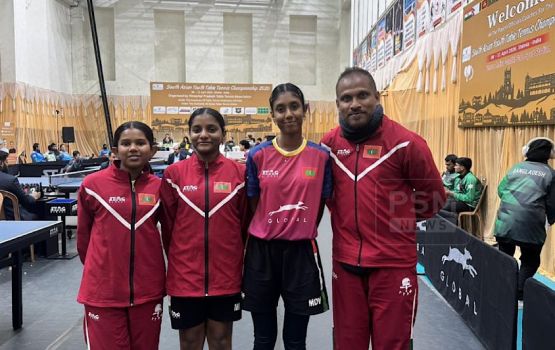 South Asian youth TT championship: Raajje in 15 aharun dhashuge category in furathama faharah rihi medal 