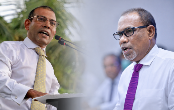 Raeesge dhifaaugai Ab Raheem nikunnevumun Nasheedh hoonu rahdheh dhevvaifi 