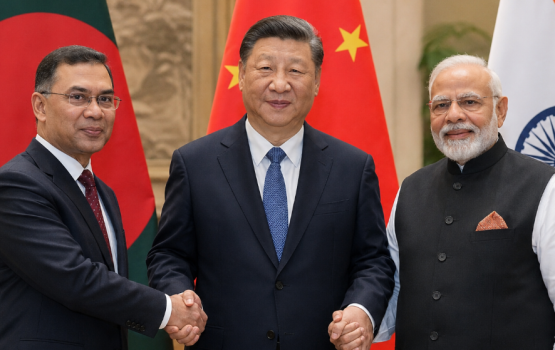 Bangladesh in China aa gulhun badhahikuranee, India aa eku oiy gulhun ves rangalhukuramun