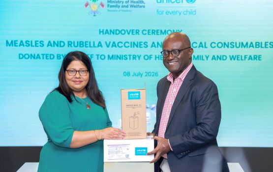 UNICEF in raajje ah himabihi vaccine ge 28,000  dose hadhiyaakohffi