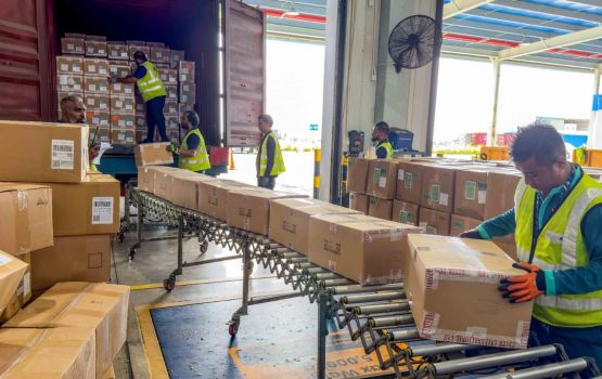 July mahu VIA in 2000 tonne ge cargo aa eku trans shipment ge aa record eh!