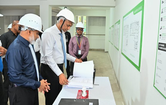 President inspects progress on the new Arabiyya School building 