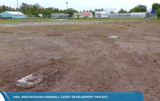 Makunudhoo handball court tharaggee kurumuge masaihkaih fashaifi, mihaaru kuriah dhanee site clearance!