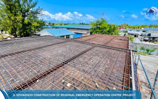 Hithadhoogai imaaraihkuraa emergency center: Furaalhuge shuttering aa re inforcement masaihkaih nimmaalaifi 