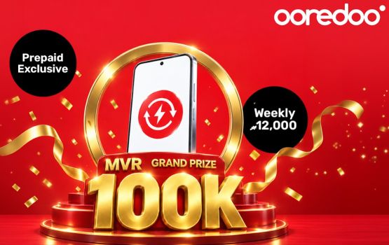 Ooredoo app in recharge kohgen 100,000 rufiya hoadhumuge furusathu hulhuvaalaifi