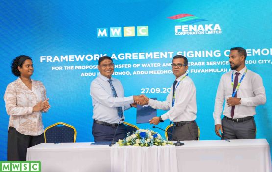 Addu aai Fuvahmulah ge fenaai narudhamaa MWSC aa havaalu kuranee