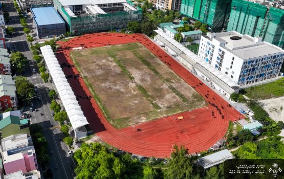 Hulhumale' synthetic track bainal aguvaamee fenvarah tharaggeekurumuge amalee masakkaiy fashaifi