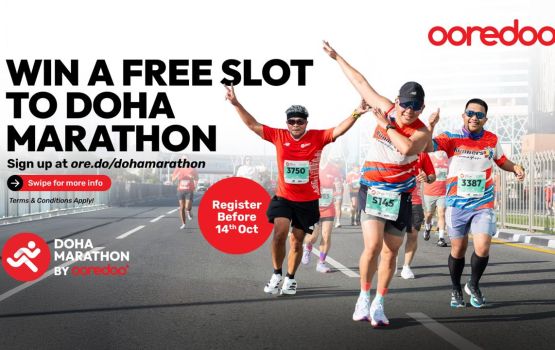 Ooredoo in Doha marathon gai baiverivumuge furusathu 10 faraathakah hulhuvaalaifi 