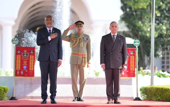 A ceremonial welcome from Pakistan for President Muizzu